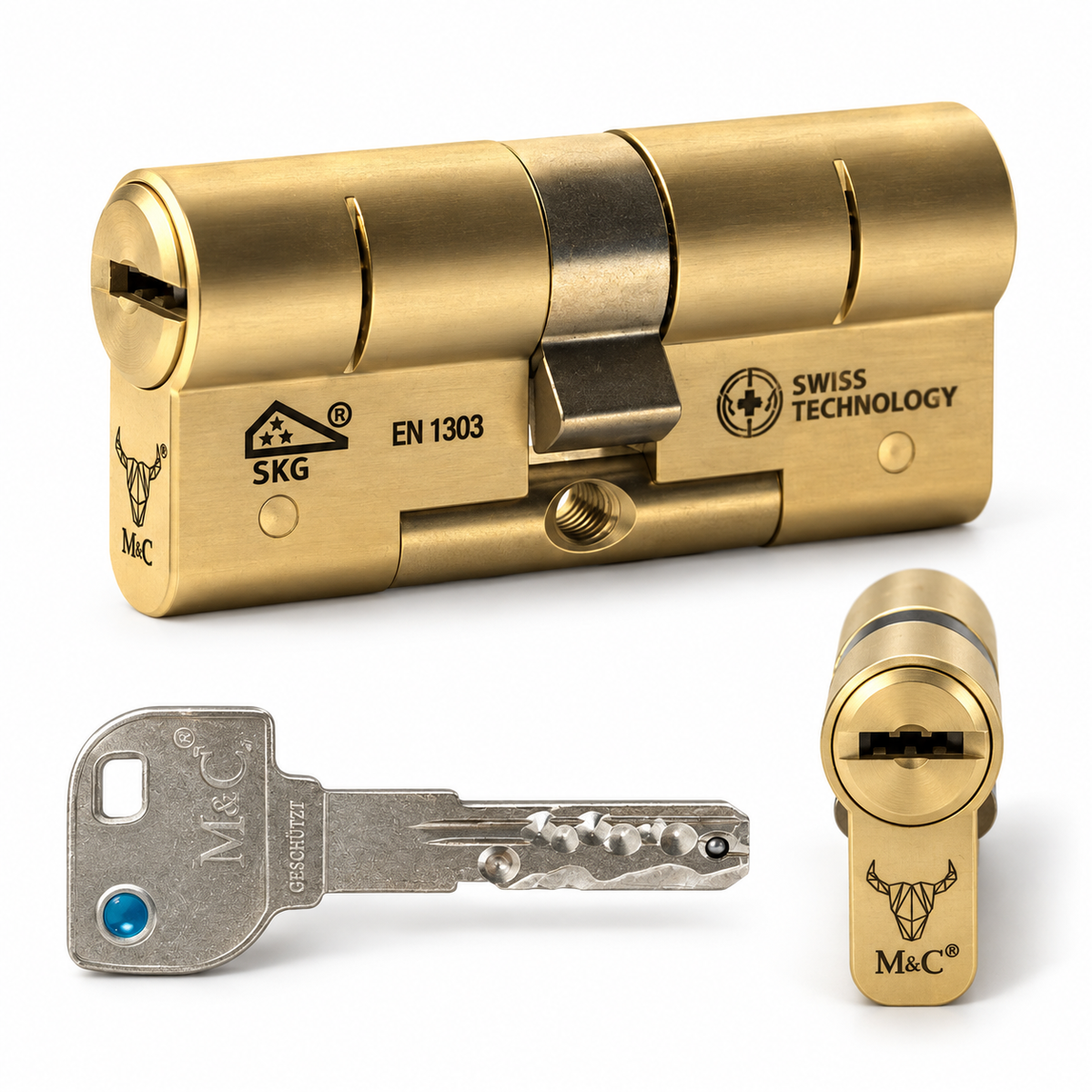 Bombín M&C MOVE Alta Seguridad – Llave con Pieza Móvil SKG***