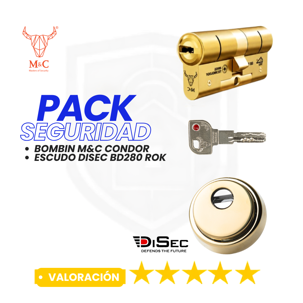 Pack de Seguridad M&C Condor + Escudo DISEC ROK BD280