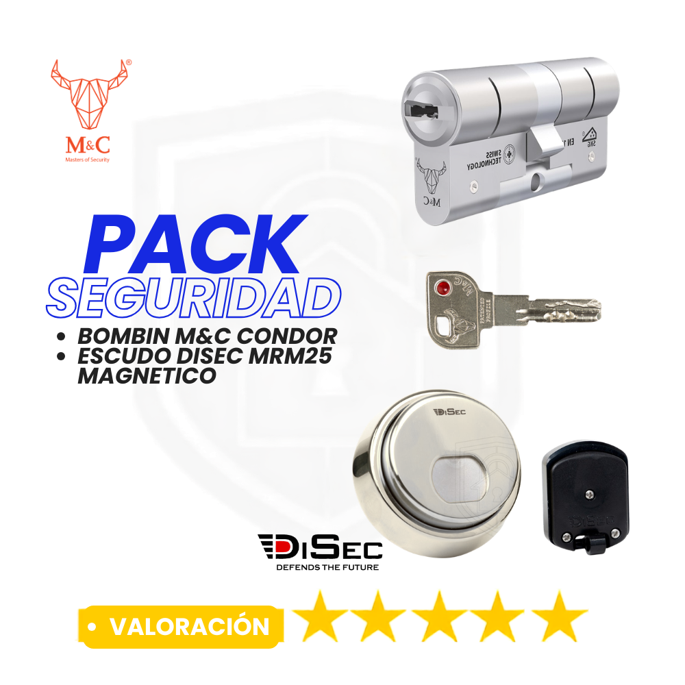 Pack de Seguridad M&C Condor + Escudo Magnético DISEC MRM25