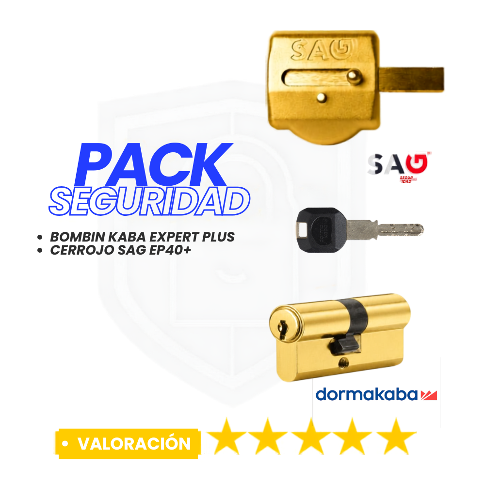 Pack Cerrojo SAG EP40 + Bombín KABA Expert Plus (Llaves Iguales)
