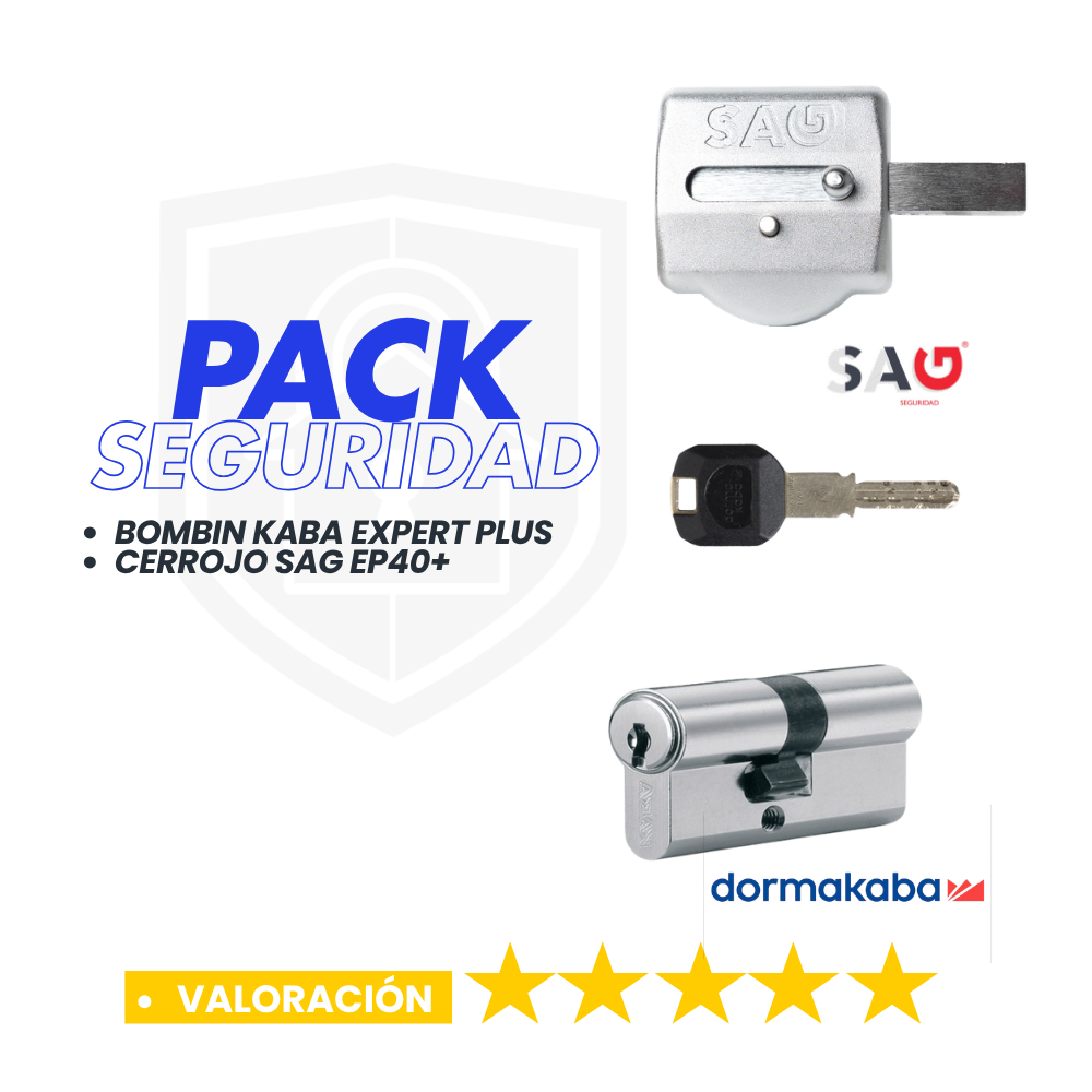 Pack Cerrojo SAG EP40 + Bombín KABA Expert Plus (Llaves Iguales)