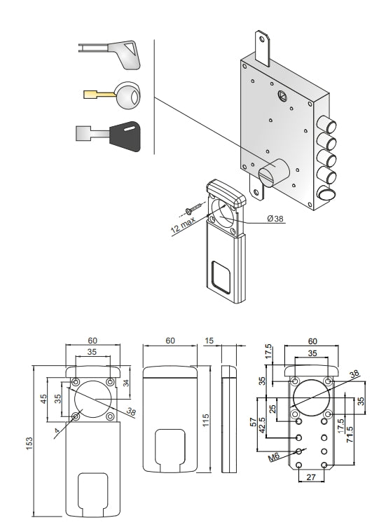 disec escudo magnetico mg410 CERROJO SAG