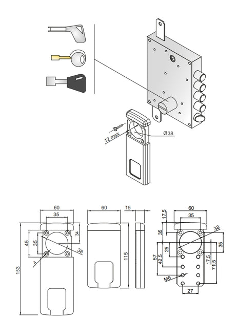 disec escudo magnetico mg410 CERROJO SAG