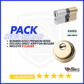 PACK SEGURIDAD KESO 8000 PREMIUM + DISES KRIPTON BKS280DORADO