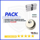 PACK SEGURIDAD KESO PREMIUM + DISES KRIPTON CROMO