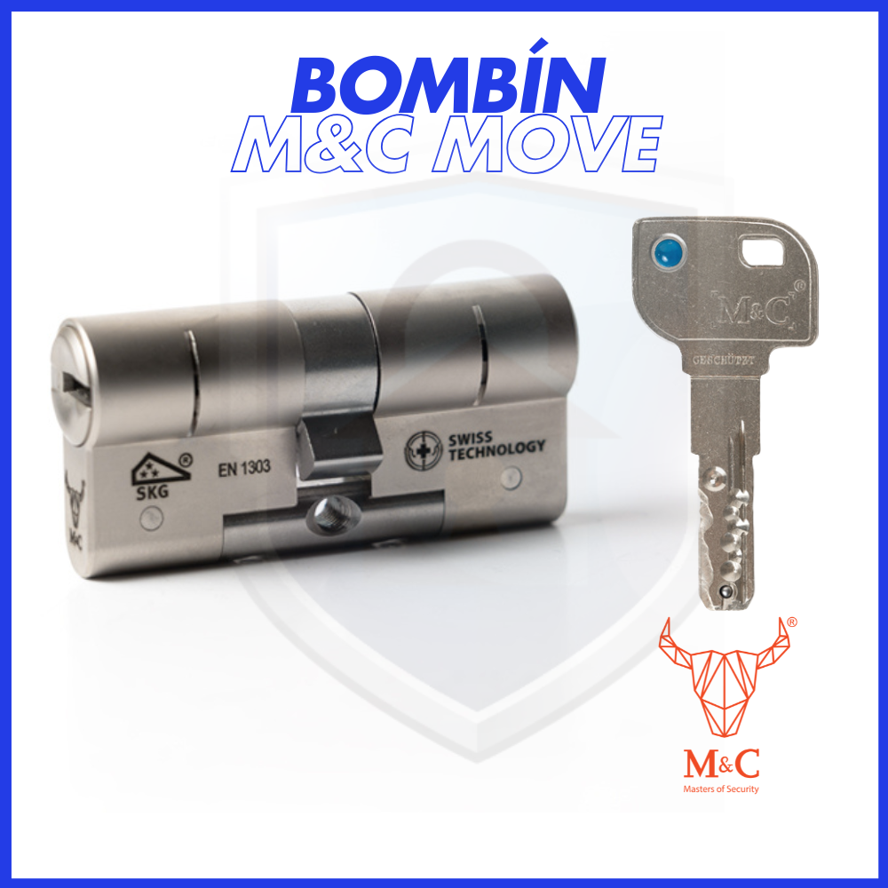 Bombín M&C MOVE Alta Seguridad – Llave con Pieza Móvil SKG***