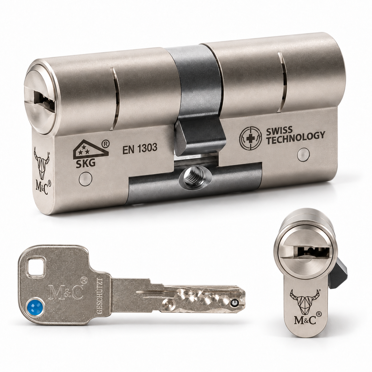 Bombín M&C MOVE Alta Seguridad – Llave con Pieza Móvil SKG***