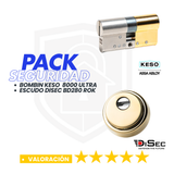 Pack de Seguridad KESO 8000 Omega2 Ultra + Escudo DISEC ROK BD280
