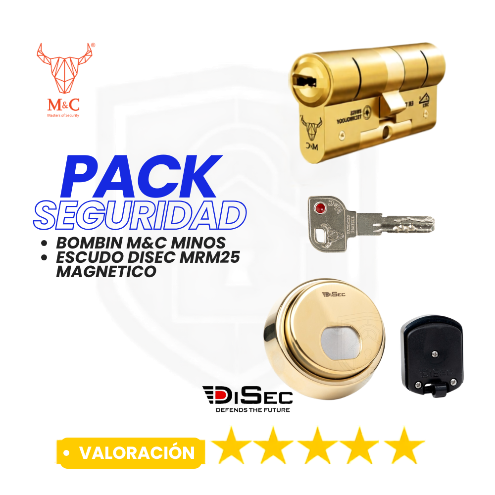 Pack de Seguridad M&C Minos + Escudo Magnético DISEC MRM25