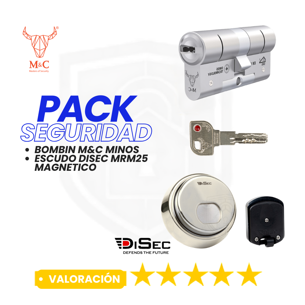 Pack de Seguridad M&C Minos + Escudo Magnético DISEC MRM25