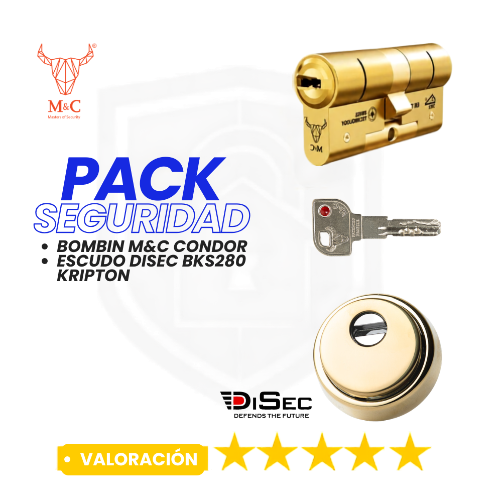 Pack de Seguridad M&C Condor + Escudo DISEC Kripton BKS280