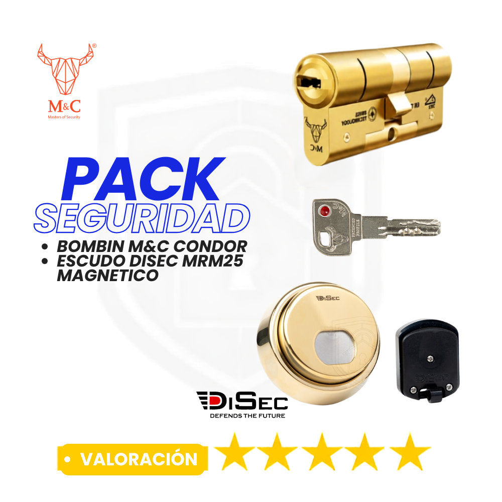 Pack de Seguridad M&C Condor + Escudo Magnético DISEC MRM25