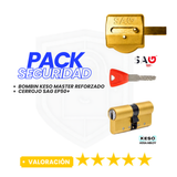 Pack Cerrojo SAG EP50 + Bombín KESO 8000 Master Reforzado (Llaves Iguales)