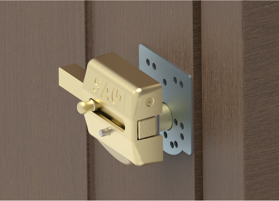 Placa Acero al magneso para cerrojo SAG