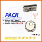 PACK SEGURIDAD M&C MINOS + ESCUDO ACORAZADO BASSET CROMO