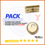 PACK SEGURIDAD M&C MINOS + ESCUDO ACORAZADO BASSET DORADO