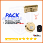 PACK SEGURIDAD M&C MINOS + ESCUDO DISEC MRM25 D ORADO