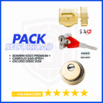 PACK DE SEGURIDAD CERROJO SAG EP50+KESO PREMIUM + ESCUDO DISEC ROK