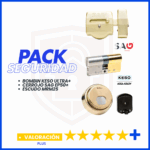 PACK DE SEGURIDAD CERROJO SAG EP50+ bombin KESO ULTRA + DISEC magnetico MRM25