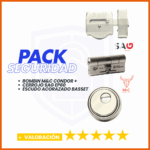 PACK DE SEGURIDAD CERROJO SAG EP50+M&C CONDOR + ESCUDO BASSET PLATA