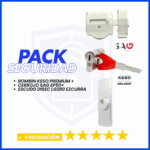 PACK DE SEGURIDAD CERROJO SAG EP50+KESO PREMIUM + ESCUDO DISEC LG280 CROMO