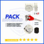 PACK DE SEGURIDAD CERROJO SAG EP50KESO PREMIUM DISEC MRM25 CROMO Seguridad Cerrajeros Madrid
